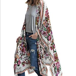 floral beach kimono- one size fits most